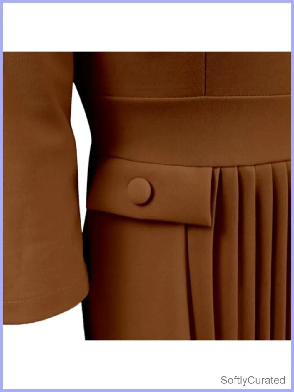 Wear to Work Midi Dress A-line 3/4 Sleeve V-Neck Business Casual